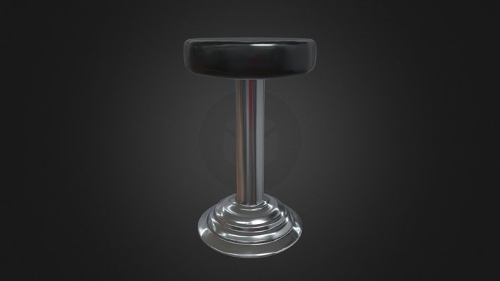 Bar stool lowpoly 3D Model