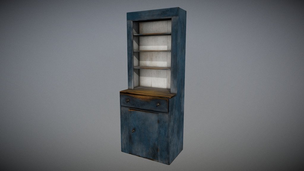 Painted Wooden Cabinet 02