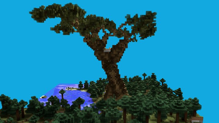 Treehouse_SMP spawn (winter) 3D Model