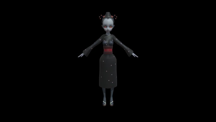 ShinigamiGeishaGirl 3D Model