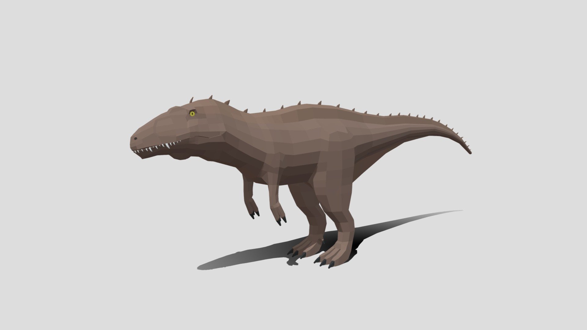 Low Poly Cartoon Acrocanthosaurus Dinosaur — Sketchfab embed 3D viewer