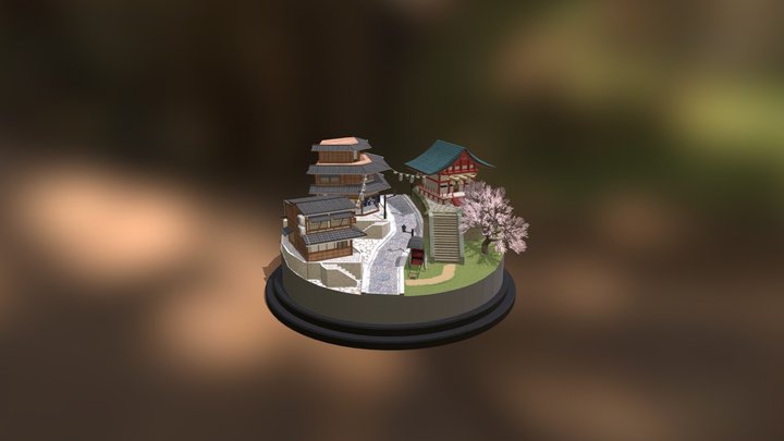 1DAE14-Stevens Gilduin-City Scene Kyoto 3D Model