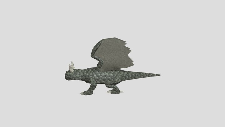 Low Poly Dragon 3D Model