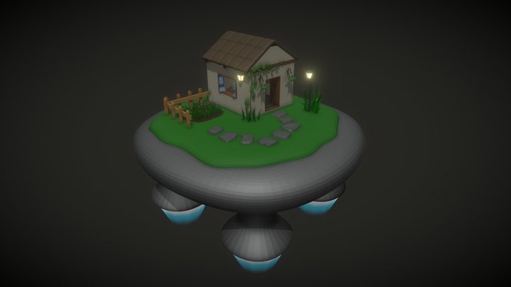 Floating Cabin 3D Model