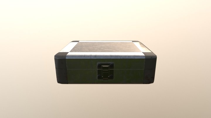 Low Poly Suitcase 3D Model