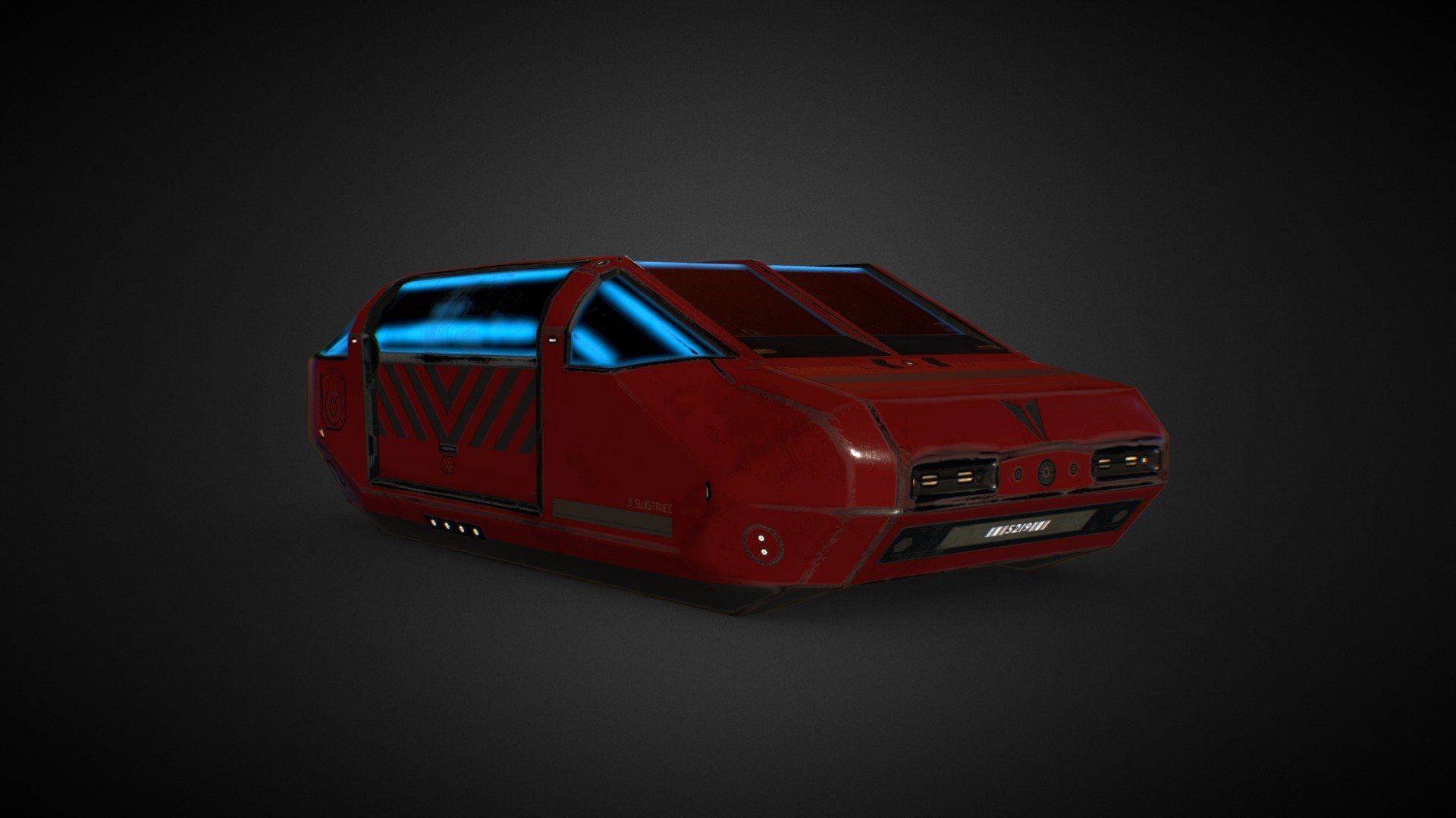Low Poly Flying Car