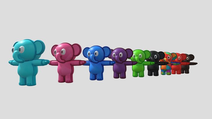 BOMBA Cute Elephant – 9 Color Variants