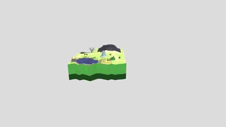 PARK LOW POLY 3D Model