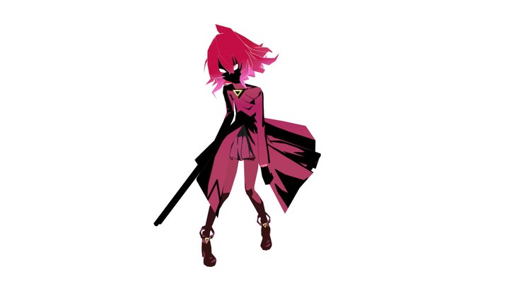 Hoshino - Blue Archive Low Poly 3D Model