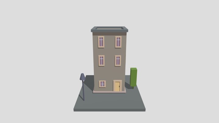 Low Poly 3d Building Architecture Model 3D Model