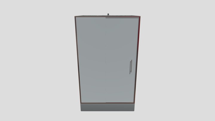 Shower cabin frosted design 3D Model