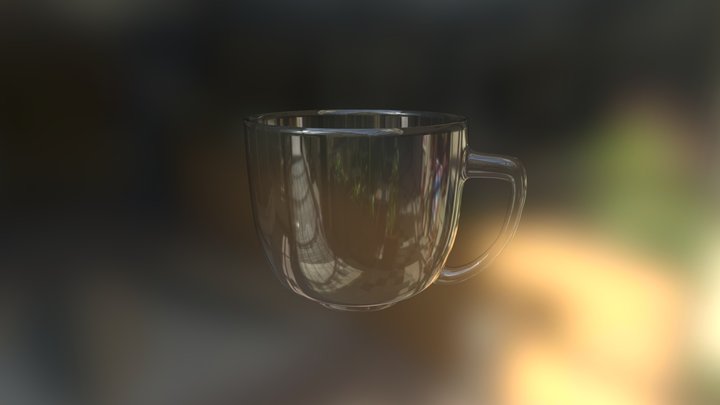 Transparent Glass Cup 3D Model