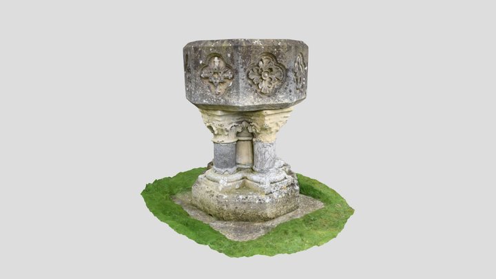 Stone Font, St James's Church, Murton 3D Model