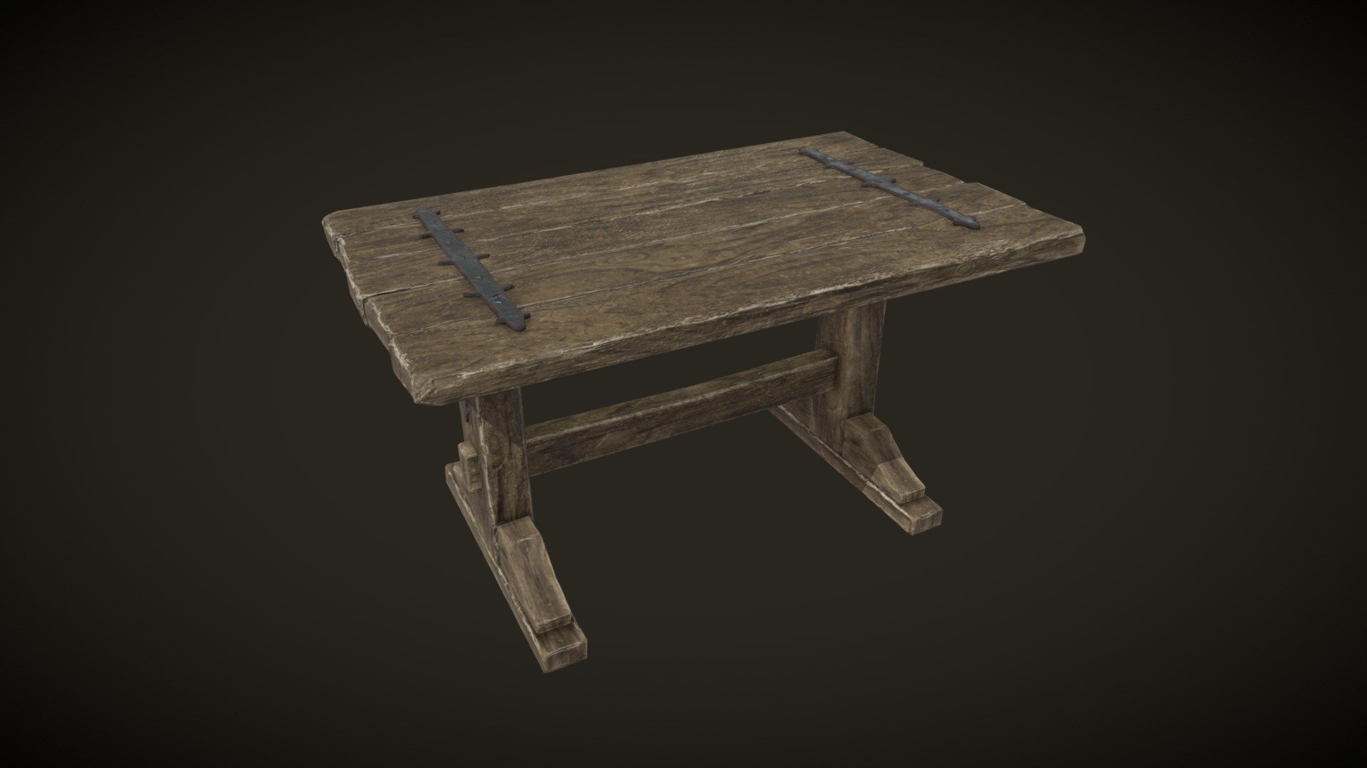 Wooden Table Download Free 3D model by J0Y (lloydrostek) [31ab9f9