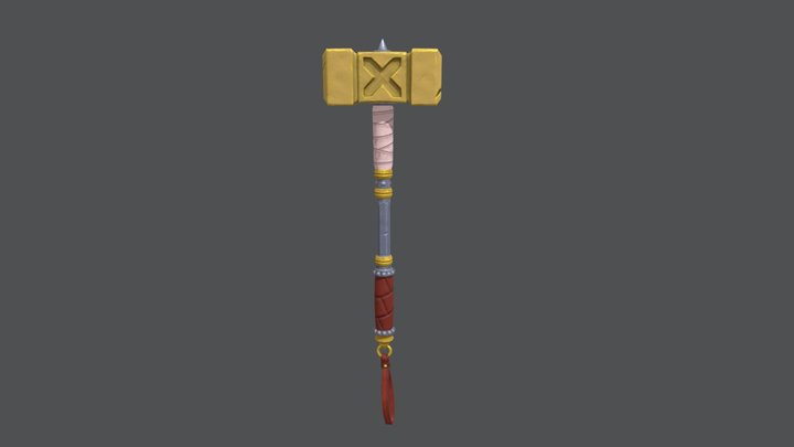 Stylized Hammer 3D Model