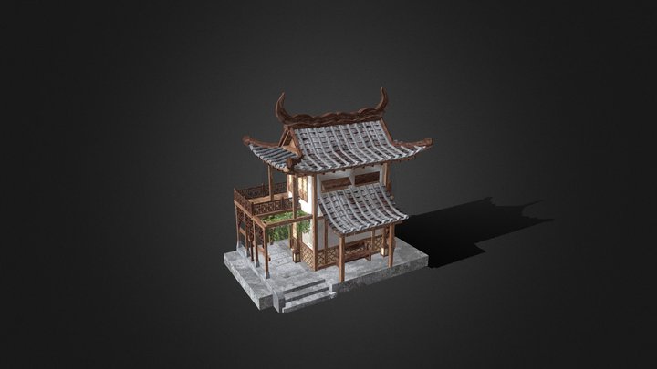 Traditional East Asian-Inspired House Model 3D Model