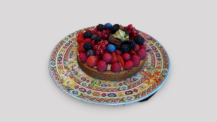 Tarte aux fruits / Fruit Cake 3D Model