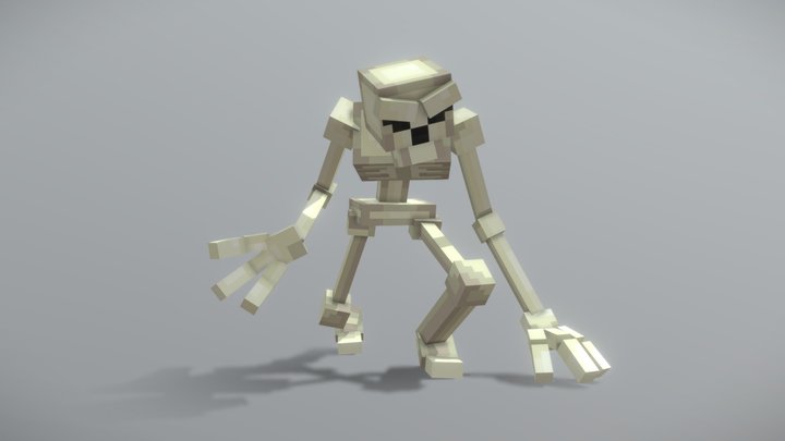 Minecraft Skeleton Character Model 3D Model