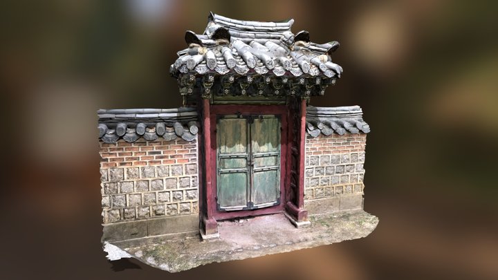 Korean Palace Doorway - Mun - 문 3D Model