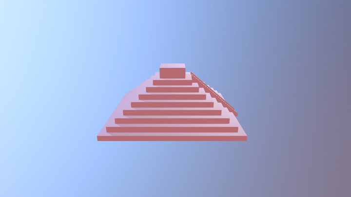 Pyamid with stairs 3D Model