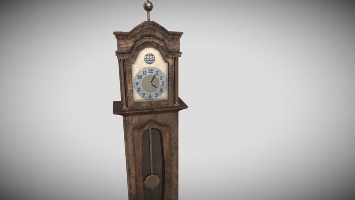 Grandfather Clock 3D Model