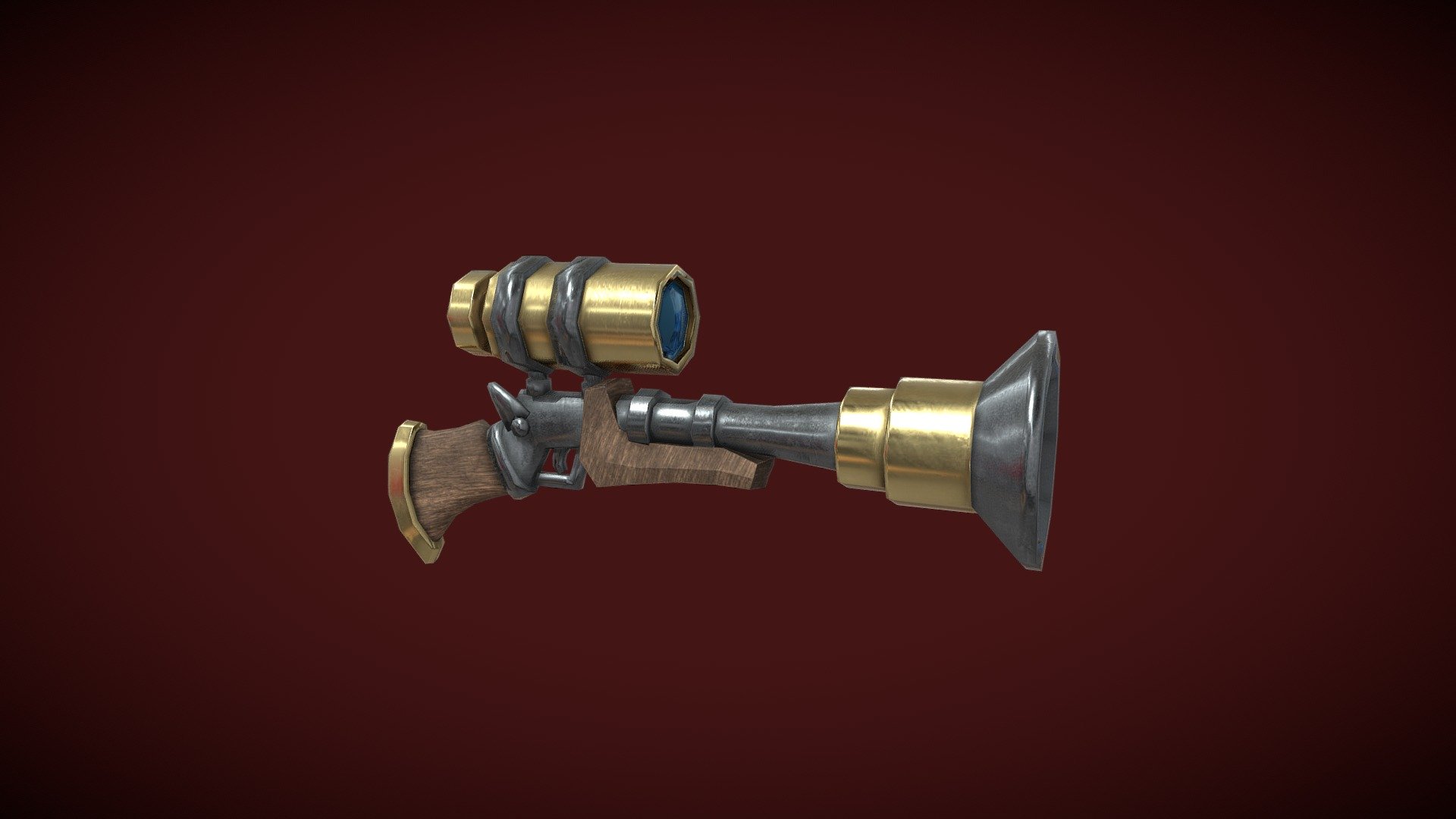 Gun - 3D model by ngata [31b3519] - Sketchfab