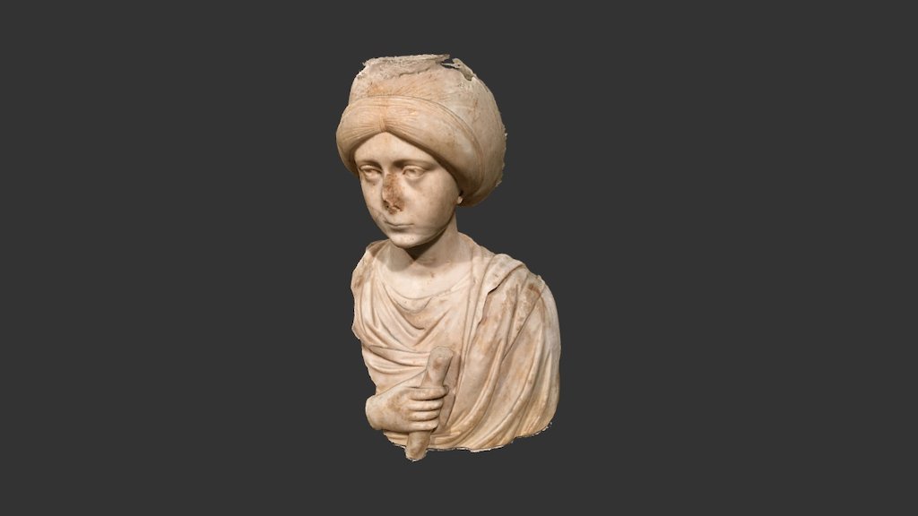 Marble Portait of Woman with a Scroll