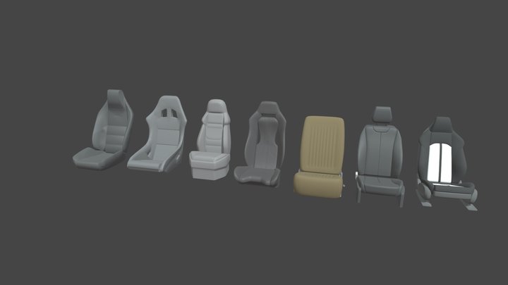Car Seat Pack 03 3D Model