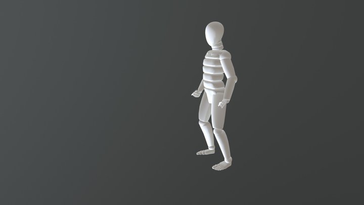Character Forward Roll 3D Model
