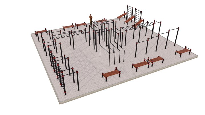 WorkOut_05 Parkour 3D Model