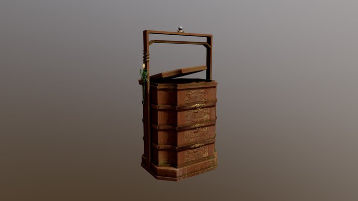 Chinese Style Herb Box 3D Model