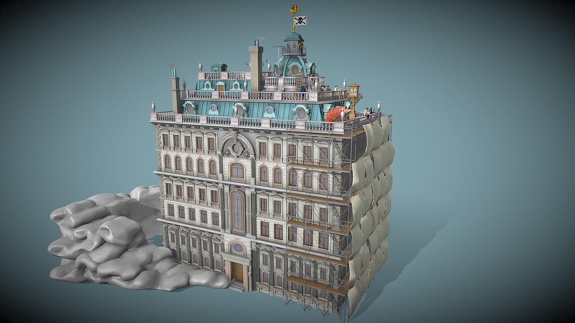 The Crimson Permanent Assurance (Monty Python) - Download Free 3D model ...