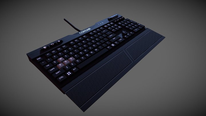 Low poly Corsair K70 MK.2 Low Profile – Modelo 3D gratuito STL