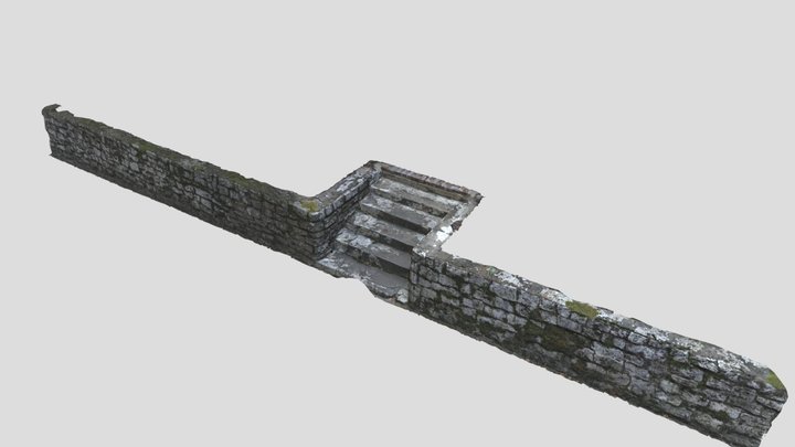 Stone Wall 3D Model
