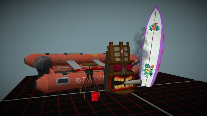 DAE 5 Finished props - By the ocean 3D Model