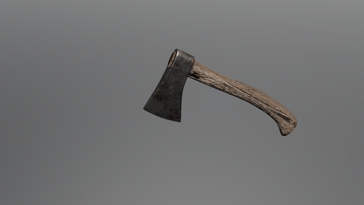 Old damaged axe 3D Model