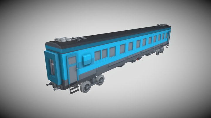 Passenger wagon | low-poly model 3D Model