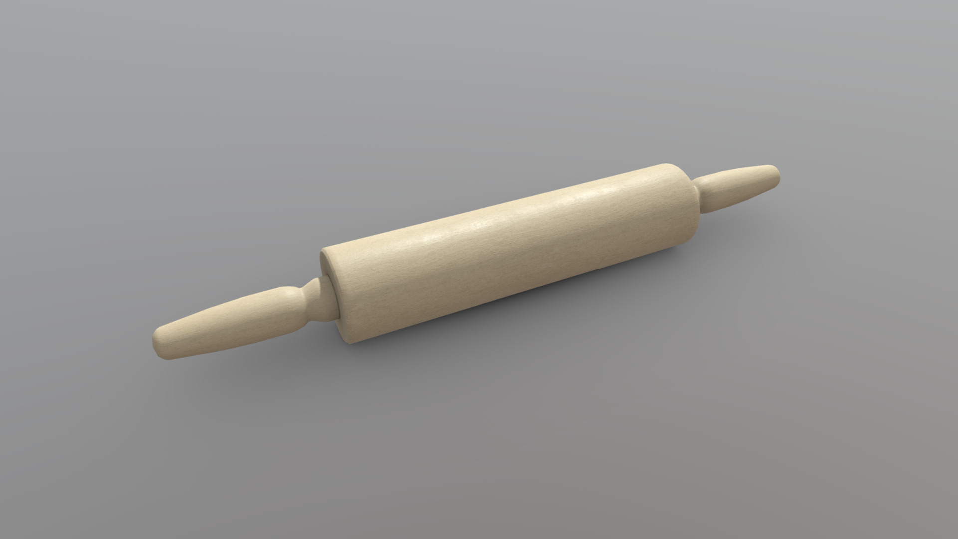 3D model Rolling Pin - This is a 3D model of the Rolling Pin. The 3D model is about a white wooden spoon.