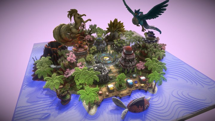 Pixelmon Elementia 550x550 3D Model