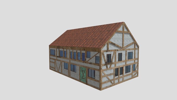 half-timbered house 3D Model