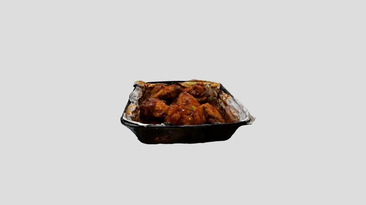 BBQ Chicken Wings 3D Model
