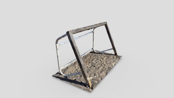 Old football goal 3D Model