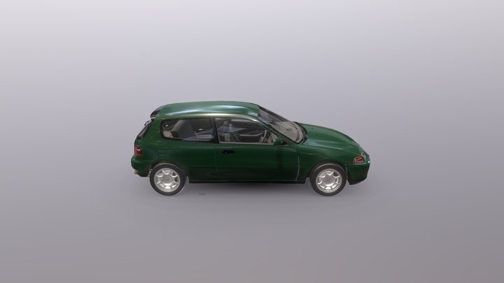 Honda Civic Mk5 Hatchback 1991 3D Model