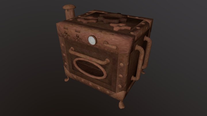 Steampunk Oven low poly 3D Model