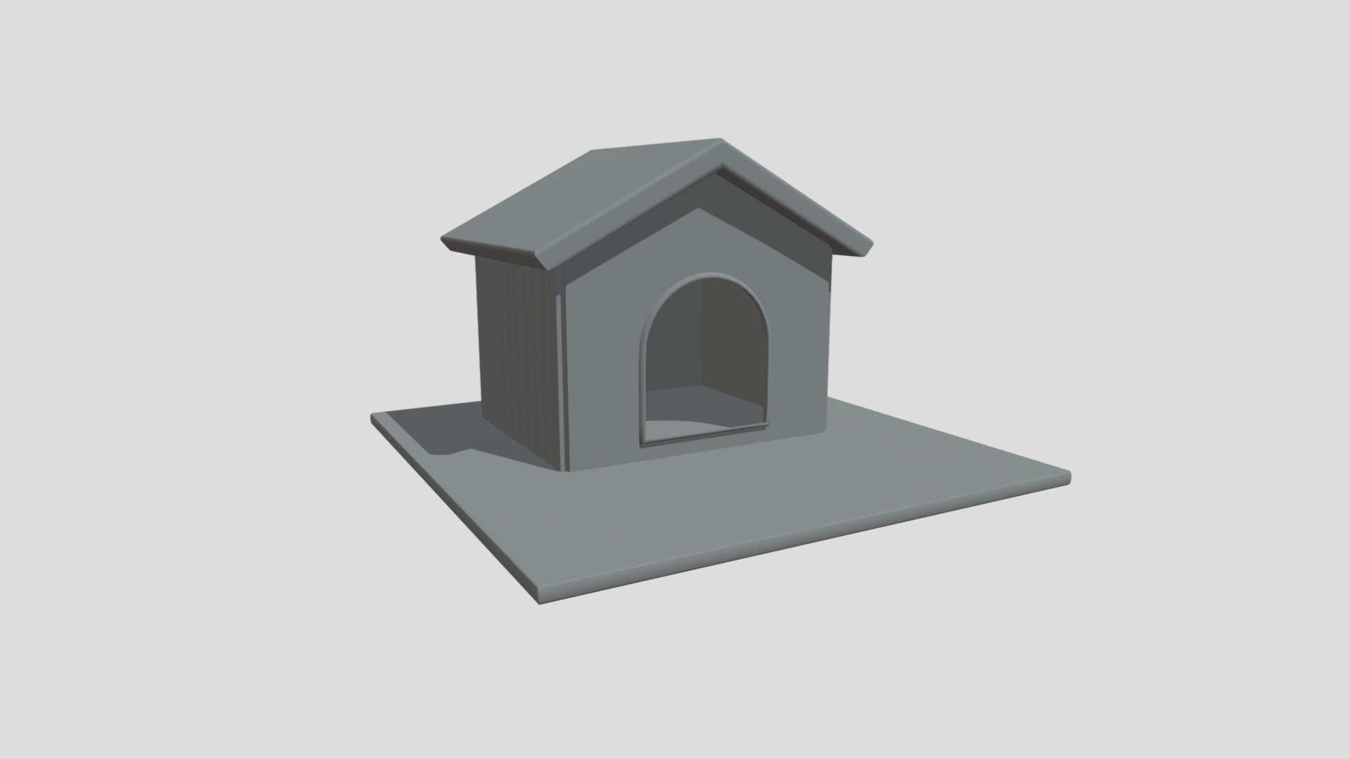 3D Dog House Base Mesh 3D model by James L. Odom (James4DX