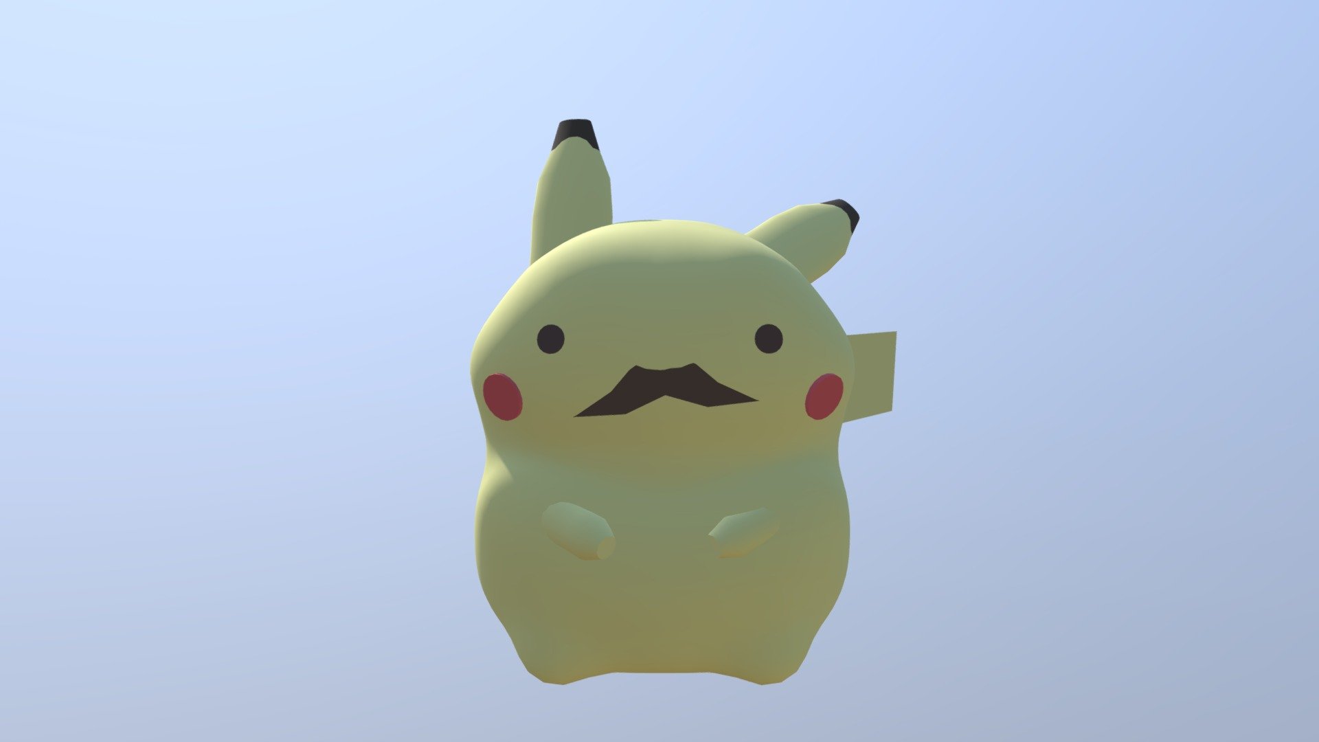Pikachu with a moustache