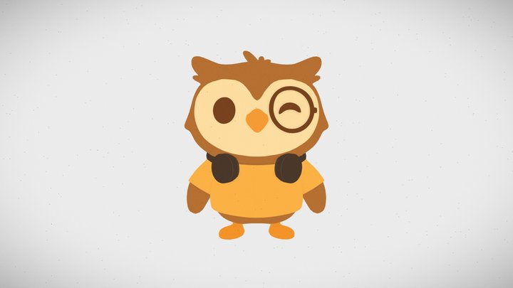 Owl Mascot 3D Model