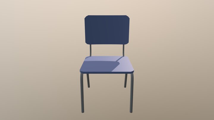 Cafeteria Chair Model by Miah Shefer 3D Model