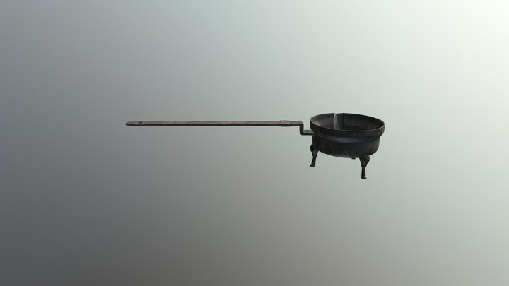 Japanese iron spoon 3D Model