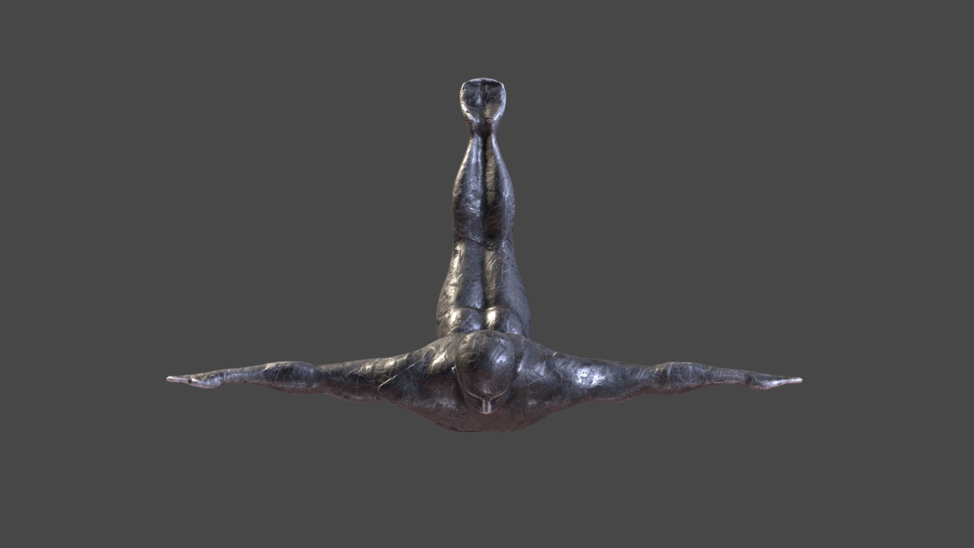 3D model Diver Statue – lowpoly